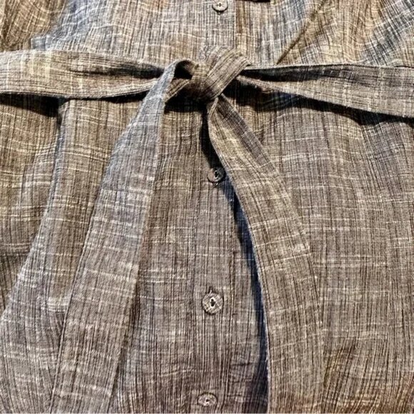 Merona Collection Gray Chambray Ruffle Front Dress Size 16 - Picture 6 of 11